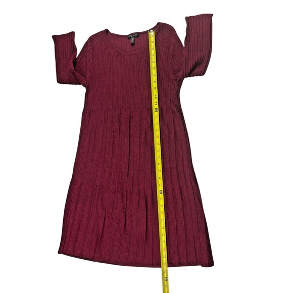 Eileen Fisher Dress Size Petite Small 100% Wool Italian Yarn Rib Release Pleats - Picture 9 of 14